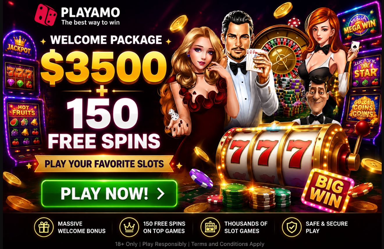 Play online pokies with Playamo: best welcome bonus package, free spinsad NDB codes 2026